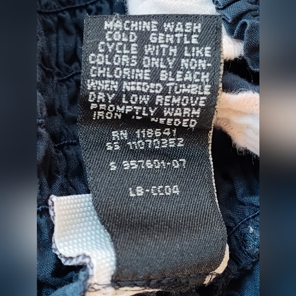 Venezia Women's Navy and Cream Eyelet Babydoll Top with Straps | Size 20 - Picture 6 of 6